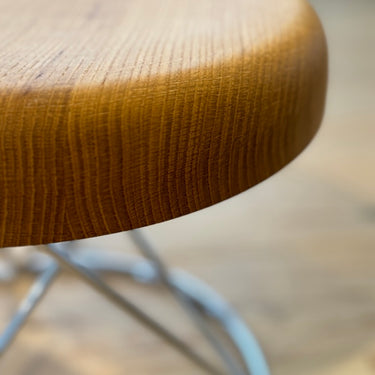 Monjiro stool wood detail Hida two enlighten