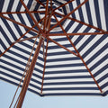 Messina umbrella medium round dark blue stripe