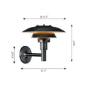 Poul Henningsen 'PH 3-2½' Outdoor Wall Lamp for Louis Poulsen Two Enlighten dimensions