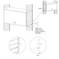 cabinet with swing door string installation