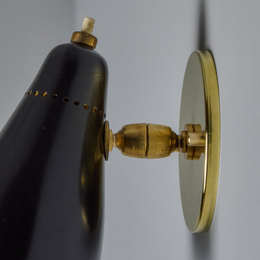 V3480 1950s Giuseppe Ostuni Model #101 Articulating Sconces in Black for O-Luce 10.jpg