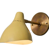 V3307 1950s Perforated Painted Metal & Brass Wall Lamp Attributed to Stilnovo 1.jpg