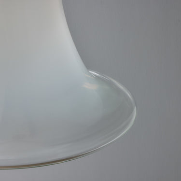 V3473 1960s Vistosi Model #L261 'Comare' Blown Murano Glass & Metal Suspension Lamp Two En