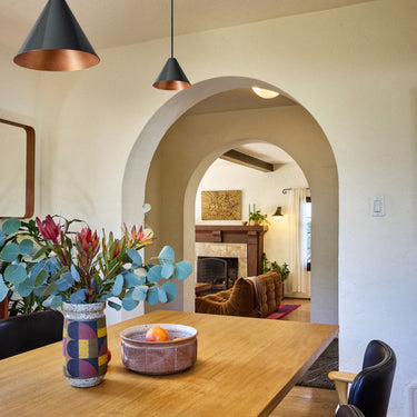 M5754 Mini Tratten Indoor Steel Painted pendant in dining room by Two Enlighten