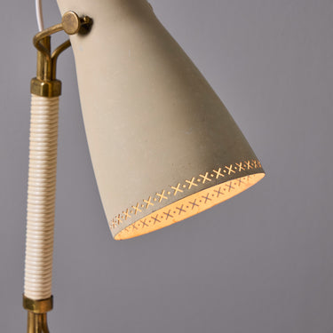 V3492 1950s ASEA Model E 1271 Perforated Metal & Brass Tripod Table Lamp 19.jpg