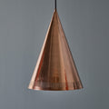 V3433 Monumental 1950s Conical Perforated Copper Pendant Attributed to Paavo Tynell 11.jpg