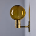 V3458 Pair of 1960s Hans Agne Jakobsson #V149 Glass & Brass Wall Lamps for Markaryd 6.jpg