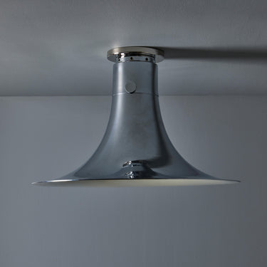 V3461 1960s Chrome 'Tromba' Ceiling Lamp Attributed to Franco Albini for Sirrah 4.jpg