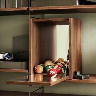Tiny Cabinet Oak or Walnut String Furniture CT2830-05-1 game room billiards design