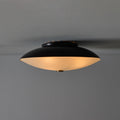 V3537 1950s Stilnovo Opaline Glass & Black Metal Ceiling Lamp 3.jpg