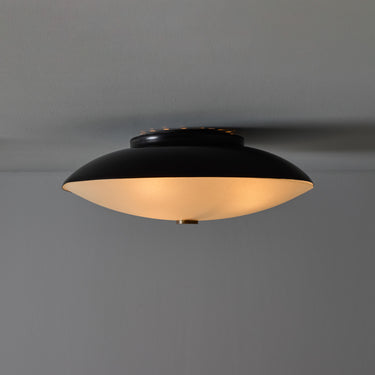 V3537 1950s Stilnovo Opaline Glass & Black Metal Ceiling Lamp 3.jpg