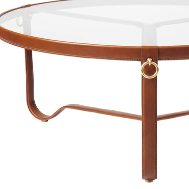 Jacques Adnet Circulaire Large Coffee Table Brown detail for GUBI.jpg