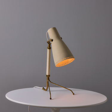 V3492 1950s ASEA Model E 1271 Perforated Metal & Brass Tripod Table Lamp 2.jpg