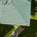 Messina outdoor patio umbrella dark green light apricot large square
