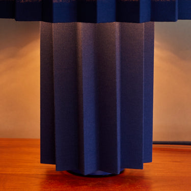 Plissé Blue Edition Table Lamp Detail folkform two enlighten base