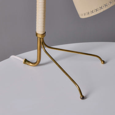 V3492 1950s ASEA Model E 1271 Perforated Metal & Brass Tripod Table Lamp 22.jpg