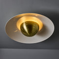 M5879 'Gabi' Perforated Brass Dome & White Painted Metal Flush Mount by Alvaro Benitez 8.j