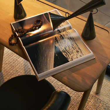 tom dixon slab fumed oak wood desk two enlighten