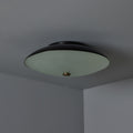 V3537 1950s Stilnovo Opaline Glass & Black Metal Ceiling Lamp 8.jpg