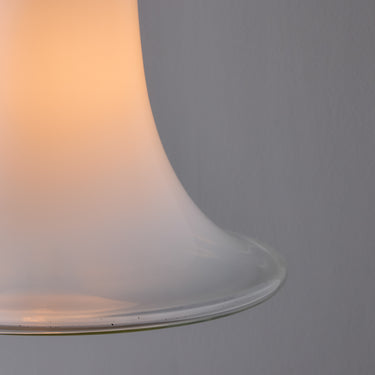 V3474 Medium 1960s Vistosi Model #L261 'Comare' Blown Murano Glass & Metal Suspension Lamp