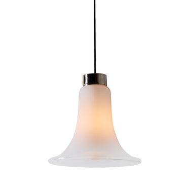 V3474 Medium 1960s Vistosi Model #L261 'Comare' Blown Murano Glass & Metal Suspension Lamp
