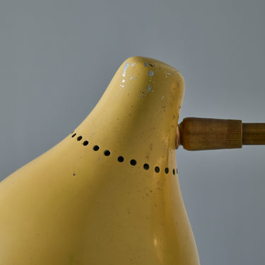 V3307 1950s Perforated Painted Metal & Brass Wall Lamp Attributed to Stilnovo 14.jpg