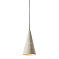 1950s Italian White Perforated Cone Pendant Attributed to Gino Sarfatti_1.jpg