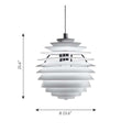 Monumental Poul Henningsen 'PH Louvre' Suspension Lamp for Louis Poulsen Two Enlighten dimensions