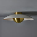 M5879 'Gabi' Perforated Brass Dome & White Painted Metal Flush Mount by Alvaro Benitez 2.j