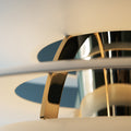 Poul Henningsen 'PH Snowball' Pendant for Louis Poulsen Two Enlighten lifestyle  PH snowball brass detail M5940