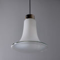 V3474 Medium 1960s Vistosi Model #L261 'Comare' Blown Murano Glass & Metal Suspension Lamp