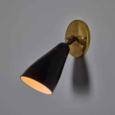 V3467 1950s Giuseppe Ostuni Model #101 Black Articulating Sconce for O-Luce 8.jpg