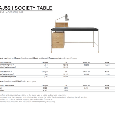 AJ52 Society Table 2025 pricing info.png