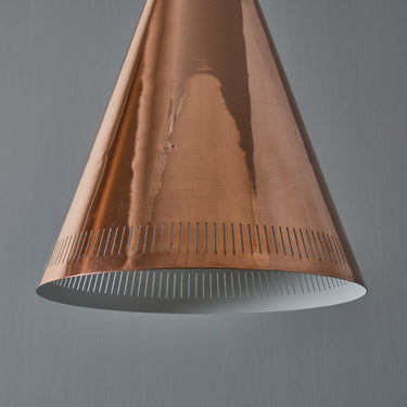 V3433 Monumental 1950s Conical Perforated Copper Pendant Attributed to Paavo Tynell 7.jpg
