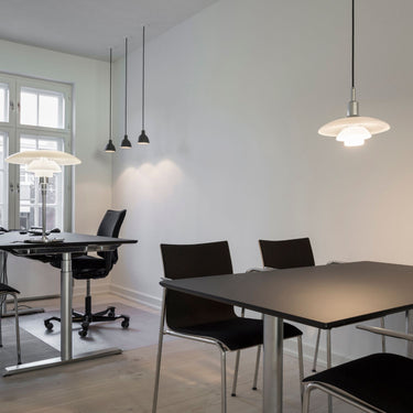 Poul Henningsen 'PH 3/2' Glass Pendant for Louis Poulsen Two enlighten black lifestyle