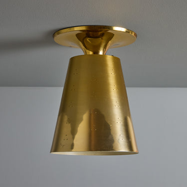 V3470 1940s Perforated Brass Conical Ceiling Lamp Attributed to Paavo Tynell 8.jpg