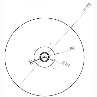 Flying Disc Suspension lamp diameter two enlighten
