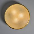 V3483 Large 1960s G.C.M.E. Brass & Textured Glass Flush Mount 15.jpg