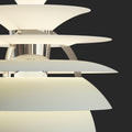 Poul Henningsen 'PH Snowball' Pendant for Louis Poulsen Two Enlighten lifestyle  M5939 PH snowball dusty green chrome.jpg