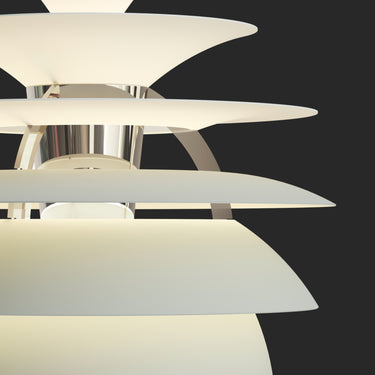 Poul Henningsen 'PH Snowball' Pendant for Louis Poulsen Two Enlighten lifestyle  M5939 PH snowball dusty green chrome.jpg