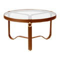 Jacques Adnet Circulaire Small Brown Coffee table for gubi.jpg