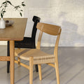 Ch23 chair in oak oil and stained black oak wegner chairs in dining room