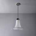 V3474 Medium 1960s Vistosi Model #L261 'Comare' Blown Murano Glass & Metal Suspension Lamp
