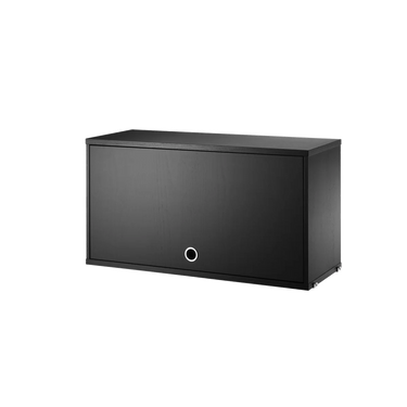 cf7830-03-1 stained black ash cabinet with flip door string furniture.webp