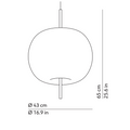 kushi suspension pendant light xl dimensions two enlighten