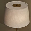 Paavo Tynell 9205 Brass Table Lamp for GUBI two enlighten canvas shade