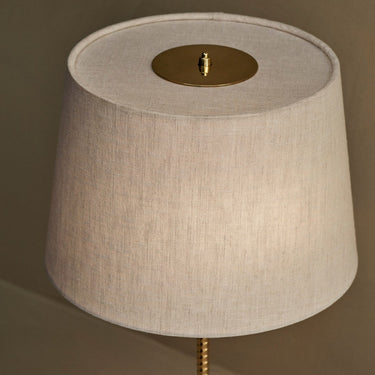 Paavo Tynell 9205 Brass Table Lamp for GUBI two enlighten canvas shade
