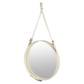 Jacques Adnet Circulaire Large Mirror in Cream Leather for GUBI.png
