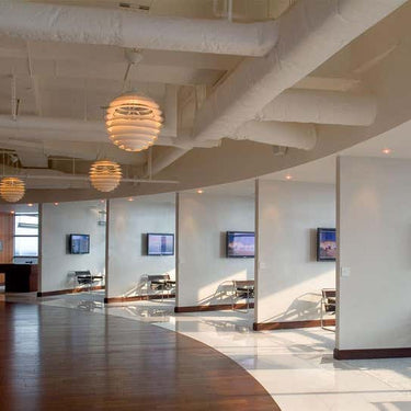 Monumental Poul Henningsen 'PH Louvre' Suspension Lamp for Louis Poulsen Two Enlighten lifestyle