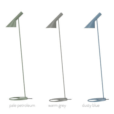 AJ Floor Table Light for Louis Poulsen Colors Two Enlighten pale petroleum warm gray dusty